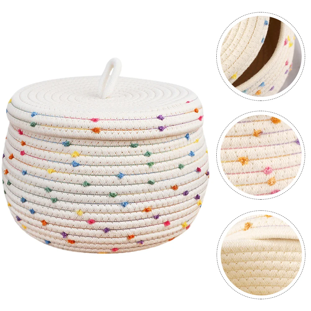 

Woven Storage Basket Small Lid Norse Decor Makeup Tea Bag Holders Rattan Baskets Wicker Toilet Paper Seagrass