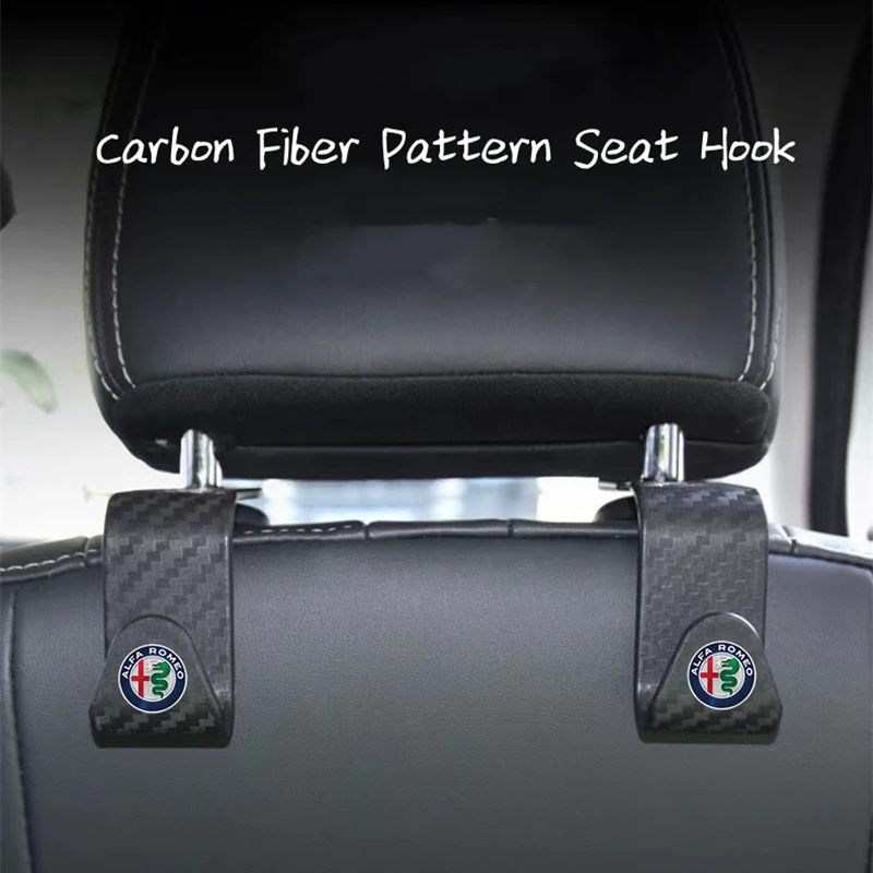 

2Pcs Car Seat Headrest Back Seat Hook ,Auto Back Seat Organizer Hanger Storage Holder for Alfa Romeo Car Accessories