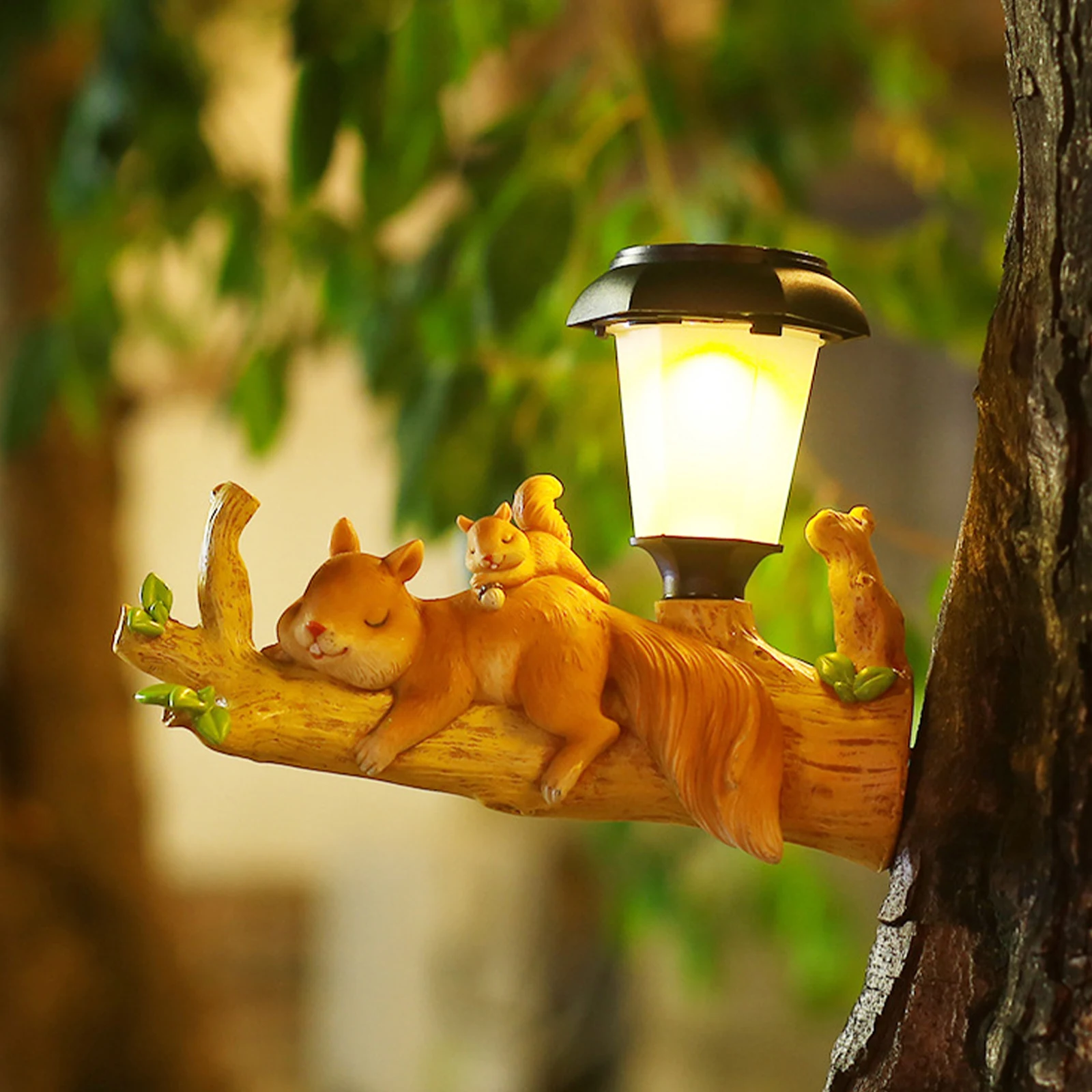 

Resin Solar Squirrel LED Light Statue Waterptoof Outdoor Figure For Pathway Yard Garden Wildlife Landscape Decoration Lamp