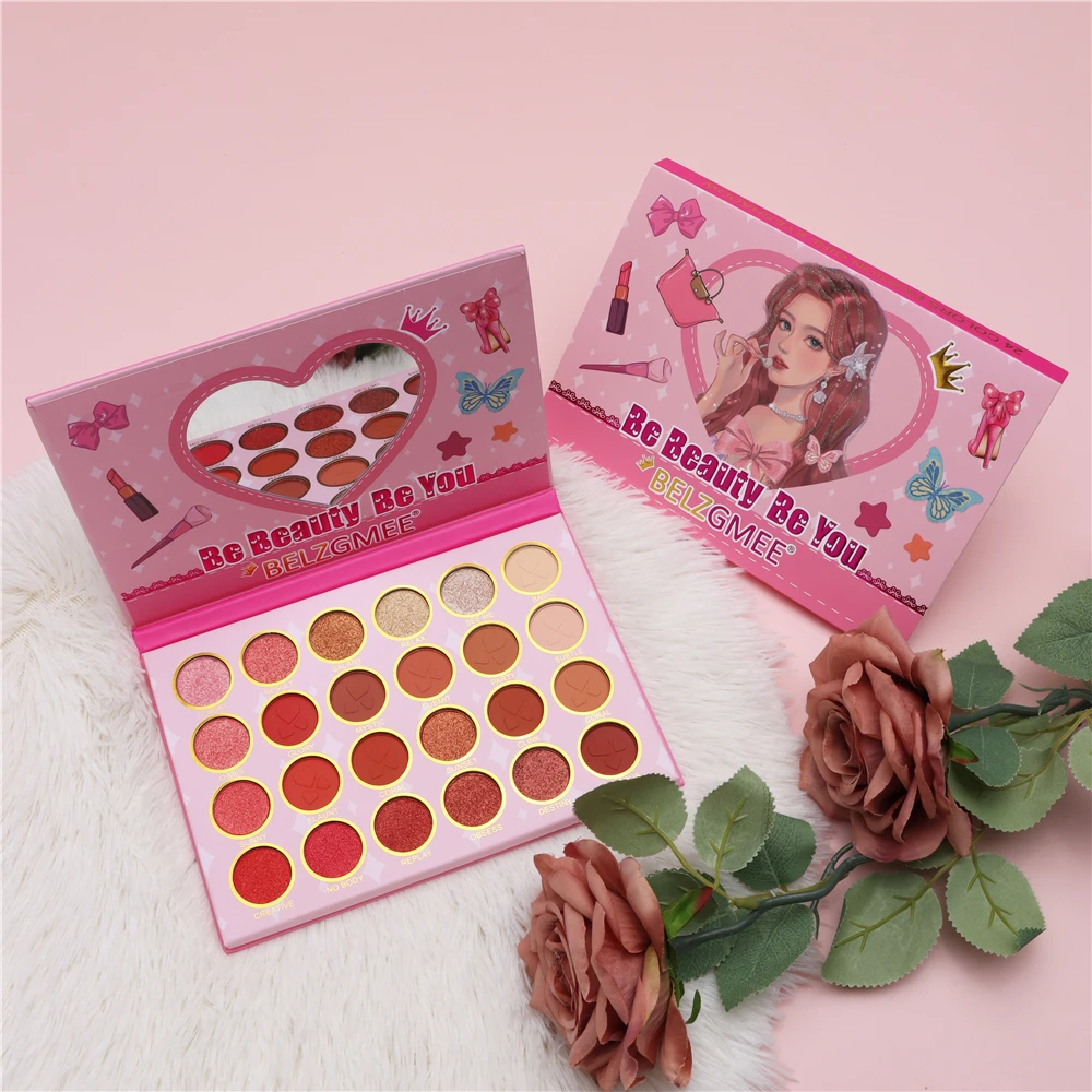 BELZGMEE 24 цвета модные матовые тени для век с изображением якоря палитра книг