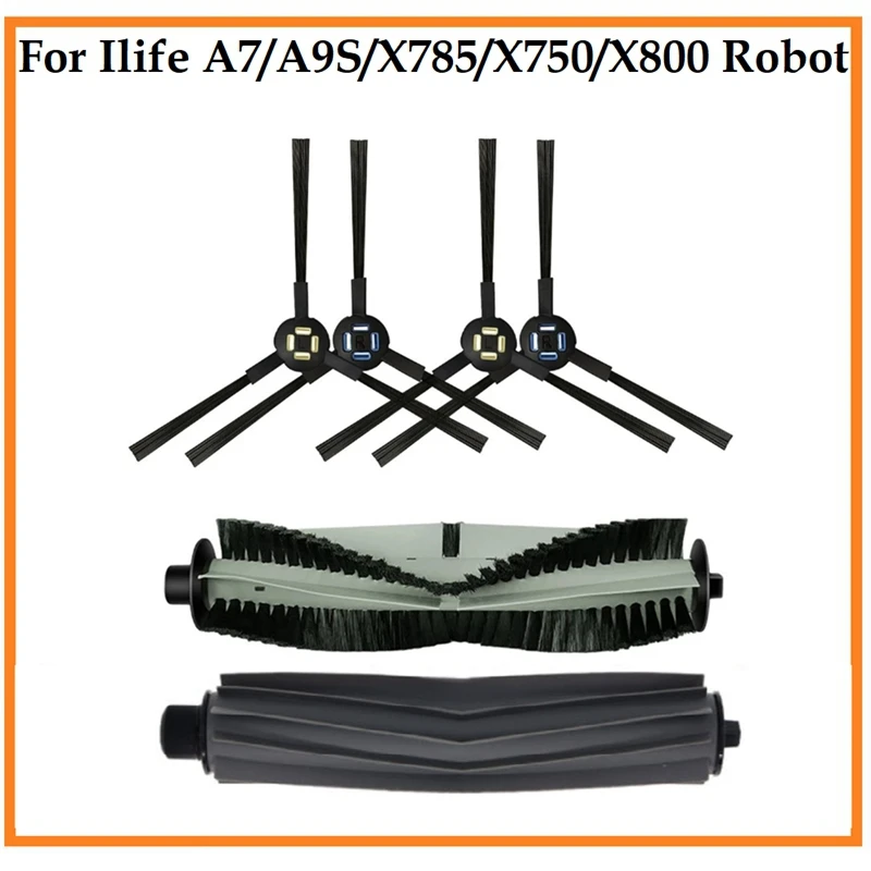 

6 шт., запасные части для Ilife A7 A9S X785 X750 X800 аксессуары для робота-пылесоса, моющаяся основная боковая щетка