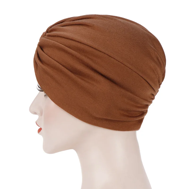 Forehead Cross Muslim Hat for Women Turban Islamic Clothing for Women Inner Hijab Solid Color Hijab Bonnets