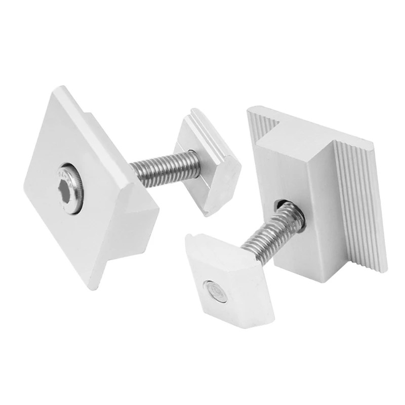 E5BE Solar Panel Mounting Mid Clamp - Silver 30/35/40/45mm Thickness Options