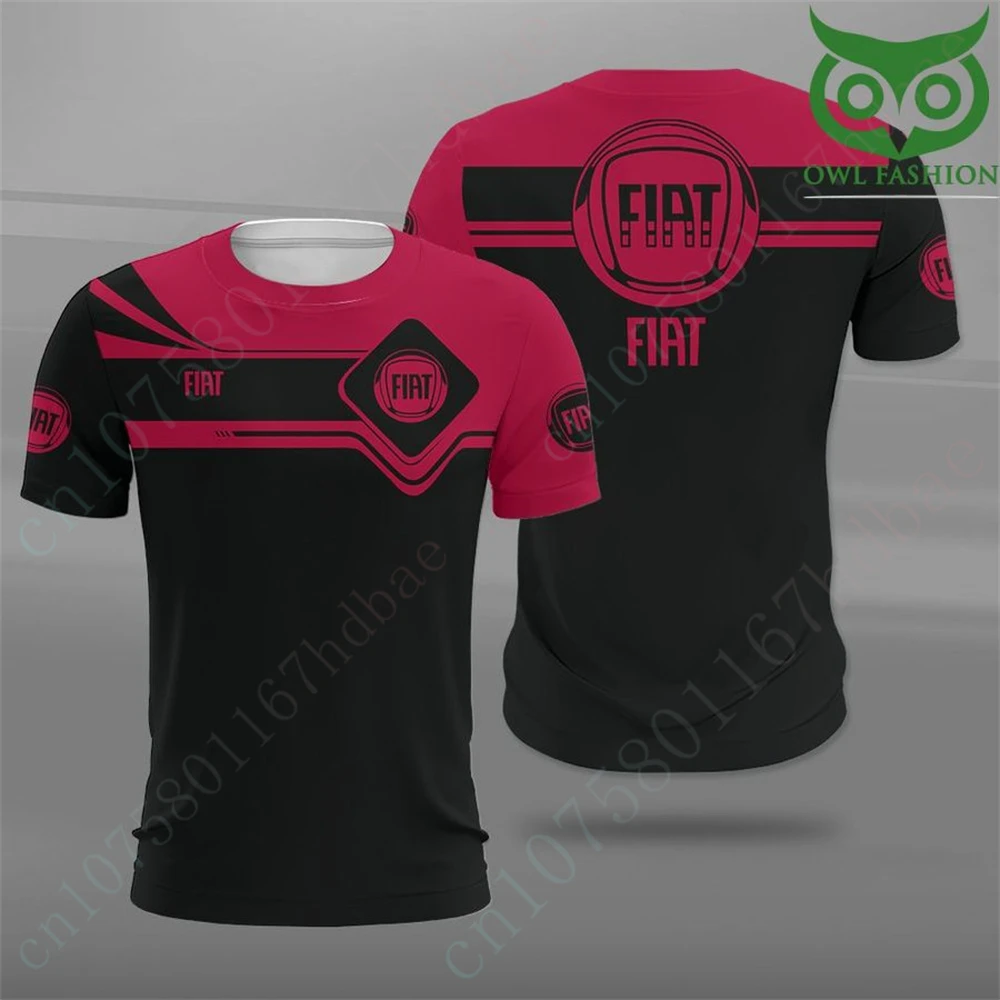 

Футболка Fiat для мужчин и женщин, одежда унисекс, футболки Аниме F1, Повседневная дышащая футболка большого размера, Быстросохнущий топ с коротким рукавом