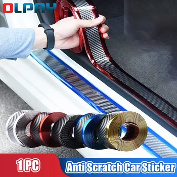 Car Stickers Motorcar Door Sill Protector Automobile Anti Scratch Fiber Tape Cycle Rubber Strip Vehivle Protection Bumper Film 1