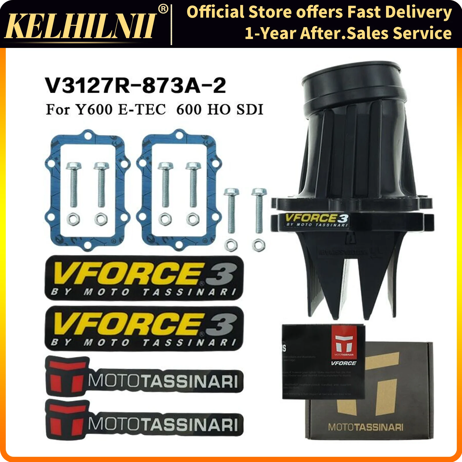 V3127R-873A-2 V-Force Язычковая система клапанов для 600 E-TEC и HO SDI двигателей Snowmobile V Force 3