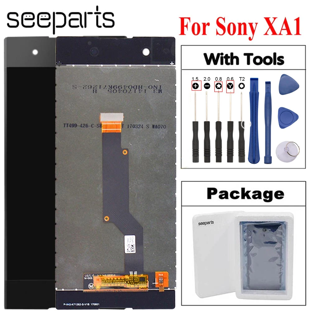 Для Sony Xperia XA1 ЖК-дисплей сенсорный экран дигитайзер в сборе с рамкой Замена G3116 G3121 G3112 для 5,0 