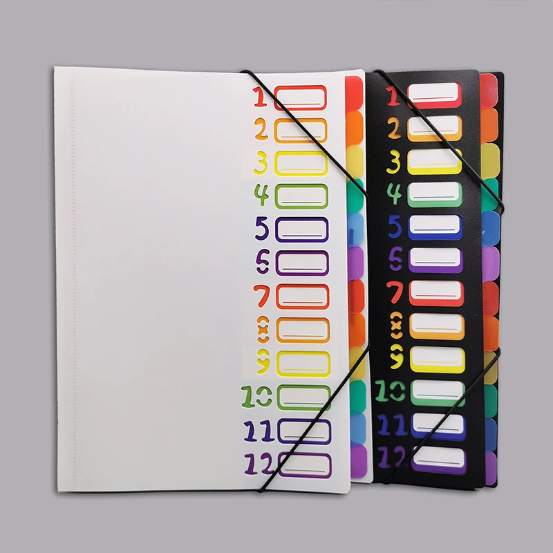 

Rainbow File Folder Digital Index Card Folder Classification Page Folder File Receipt Document File Card Organizer