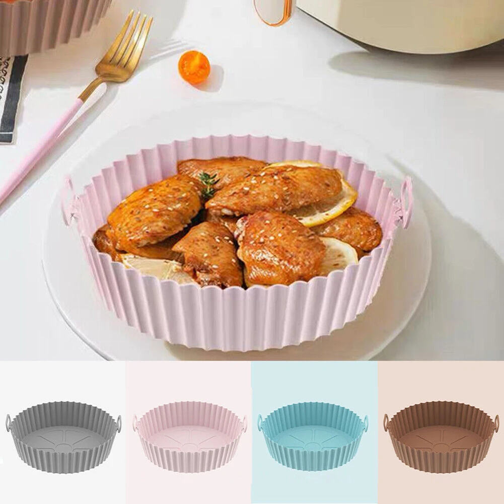 

Air Fryer Pot Liner Special Bowl Baking Basket Tray Cooking Silicone Pad Bread Fried Chicken Pizza Mat Microwaves Ovens Kitchen