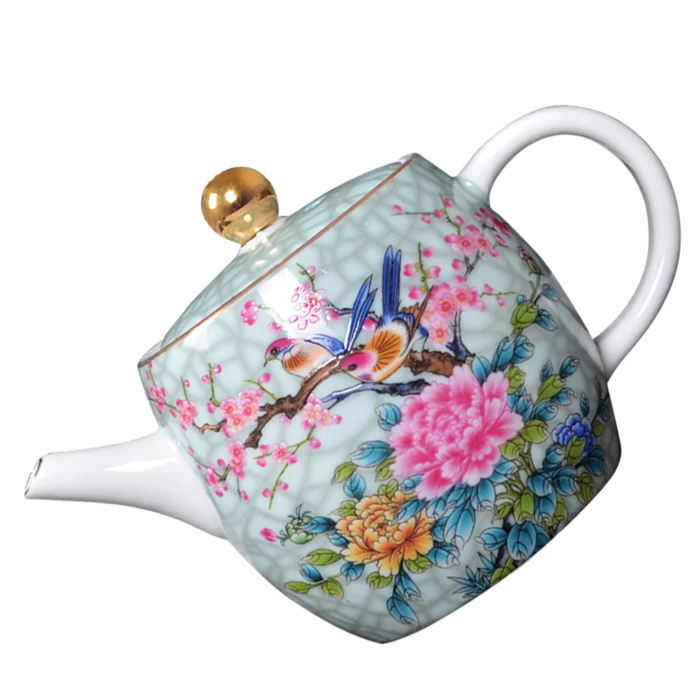 

Teapot Tea Ceramic Kettle Pot Chinese Porcelain Loose Coffee Homepots Water China Teaware Leaf Vintage Infuser Set Stovetop