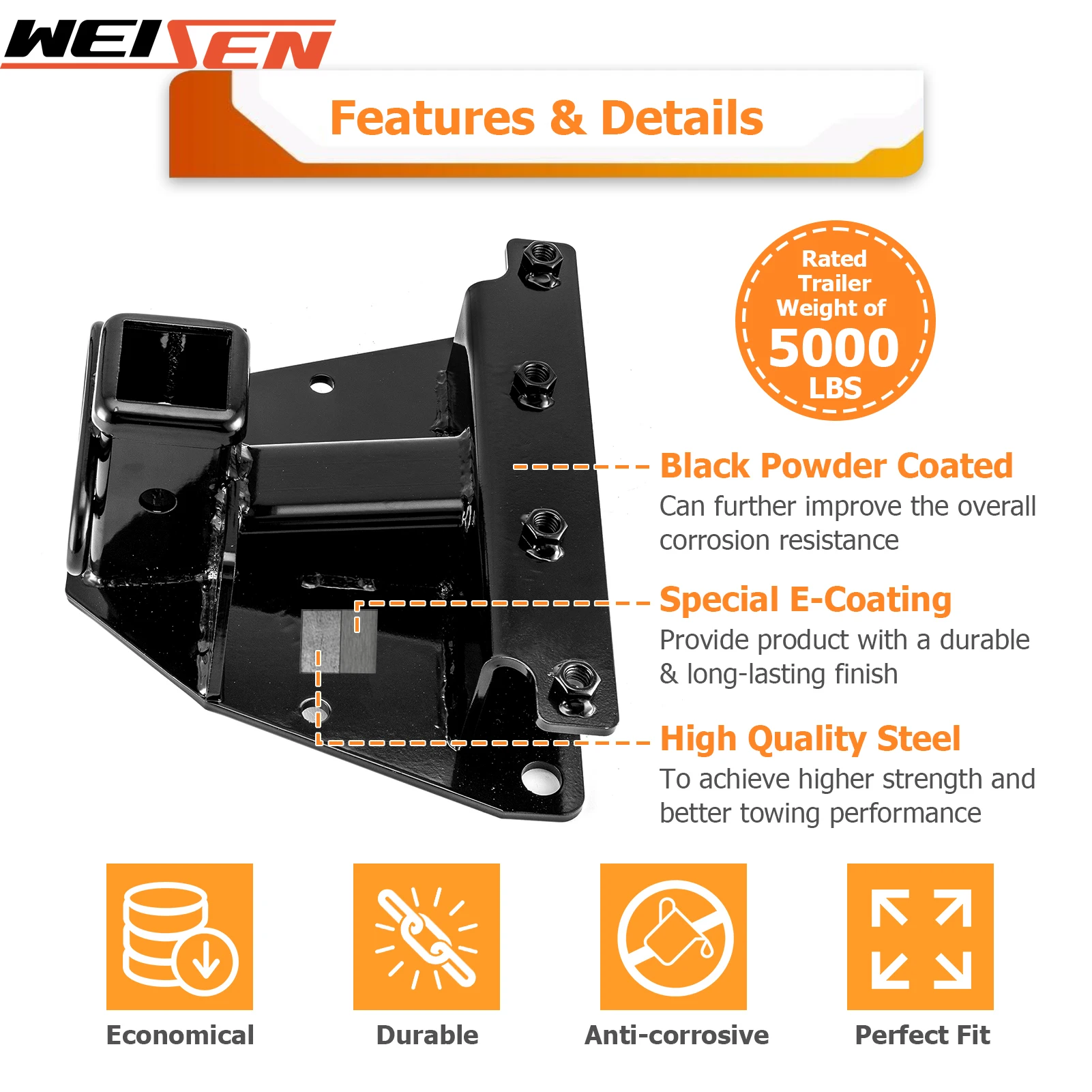 Для Jeep Grand Cherokee WK 2005-2010 гг. автомобильный класс 3 сцепный сцепь для прицепа 2 дюйма