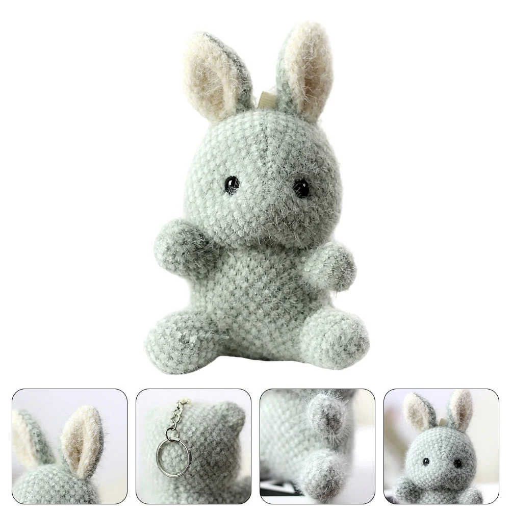 

2Pcs Lovely Bunny Key Chain Cartoon Plush Pendant Stuffed Bunny Doll Pendant