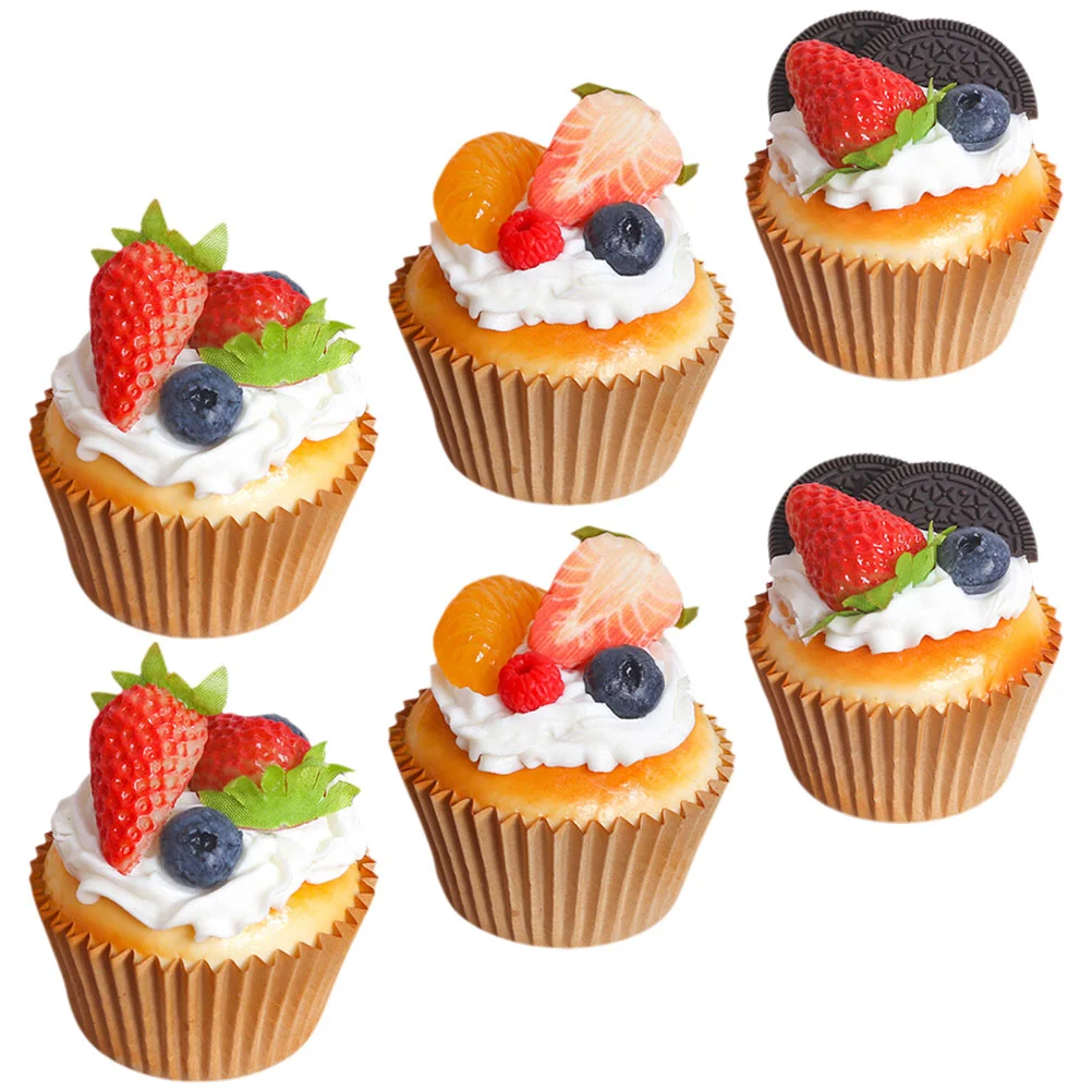 

6Pcs Realistic Cake Decor Home Decors Home Supplies Realistic Food Cake Models Photo Props for Friends Photo Decorate Display