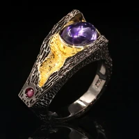 rings for women vintage black gold purple gemstone ring pop wedding party prom jewelry cheap items with free shipping men gothic