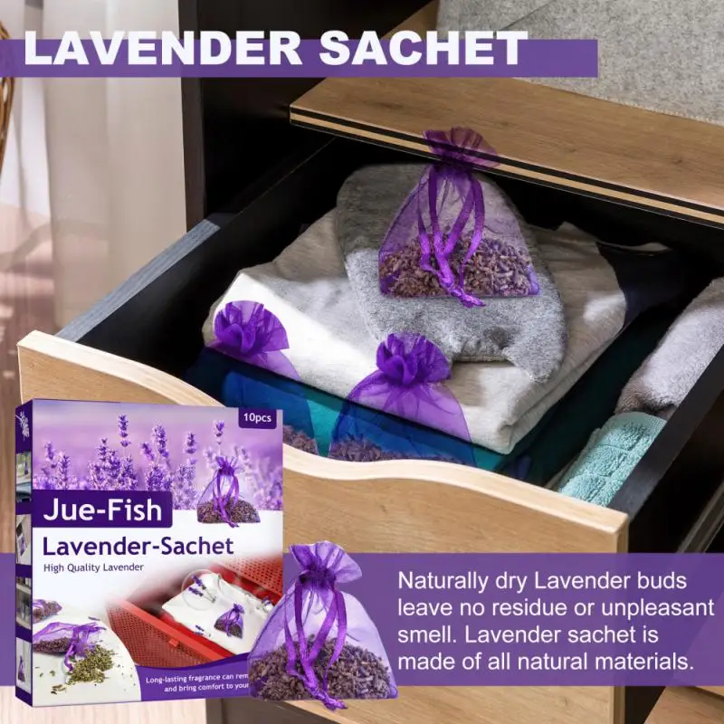 

2/4/5PCS 10 Lavender Sachets Dried Lavender Natural Flavor Suspension Lavender Sachet Mildew And Mothproof Fresh Smell
