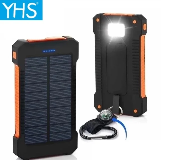 Banco de energía solar portátil, batería de carga superrápida de 30000mAh, pantalla Digital, luz LED para IPhone y Xiaomi
