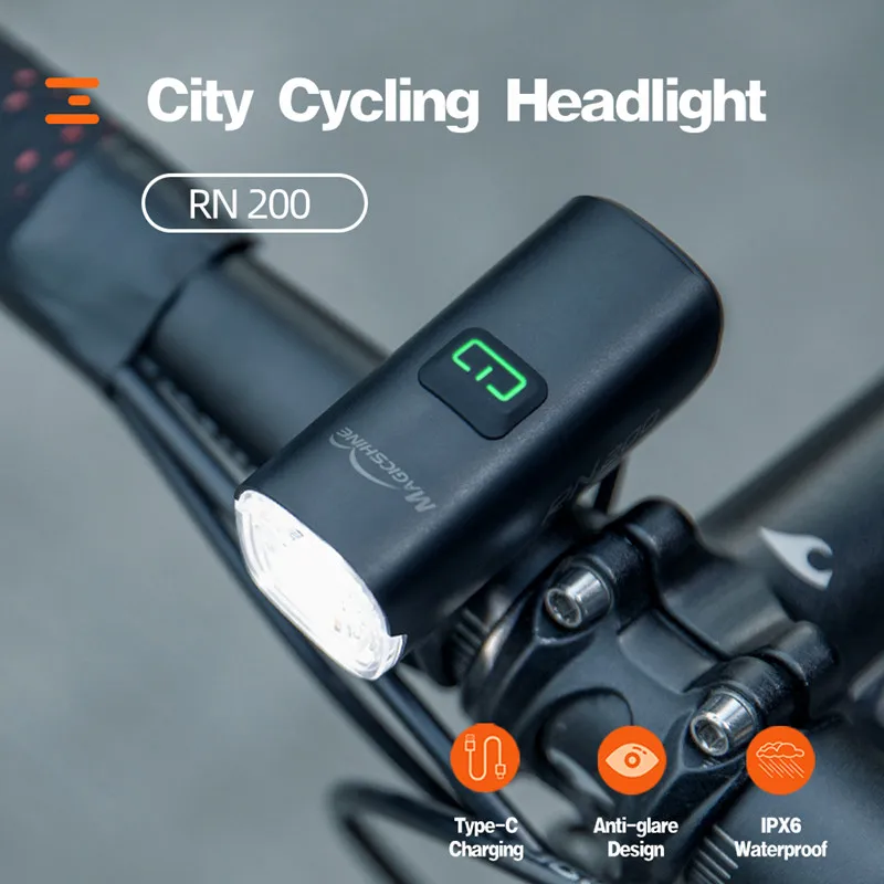 

Magicshine 200 Lumen Bicycle Headlight USB Rechargeable Road MTB Bike Front Lamp IPX6 Waterproof Bicycle Flashlight Accessories
