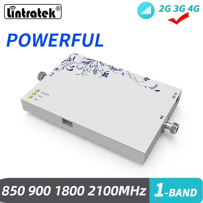 Lintratek мощный 75 дБ Репитер сигнала 2G 3G 4G LTE UMTS сотовый усилитель GSM 900 DCS 1800 2100 полоса 5