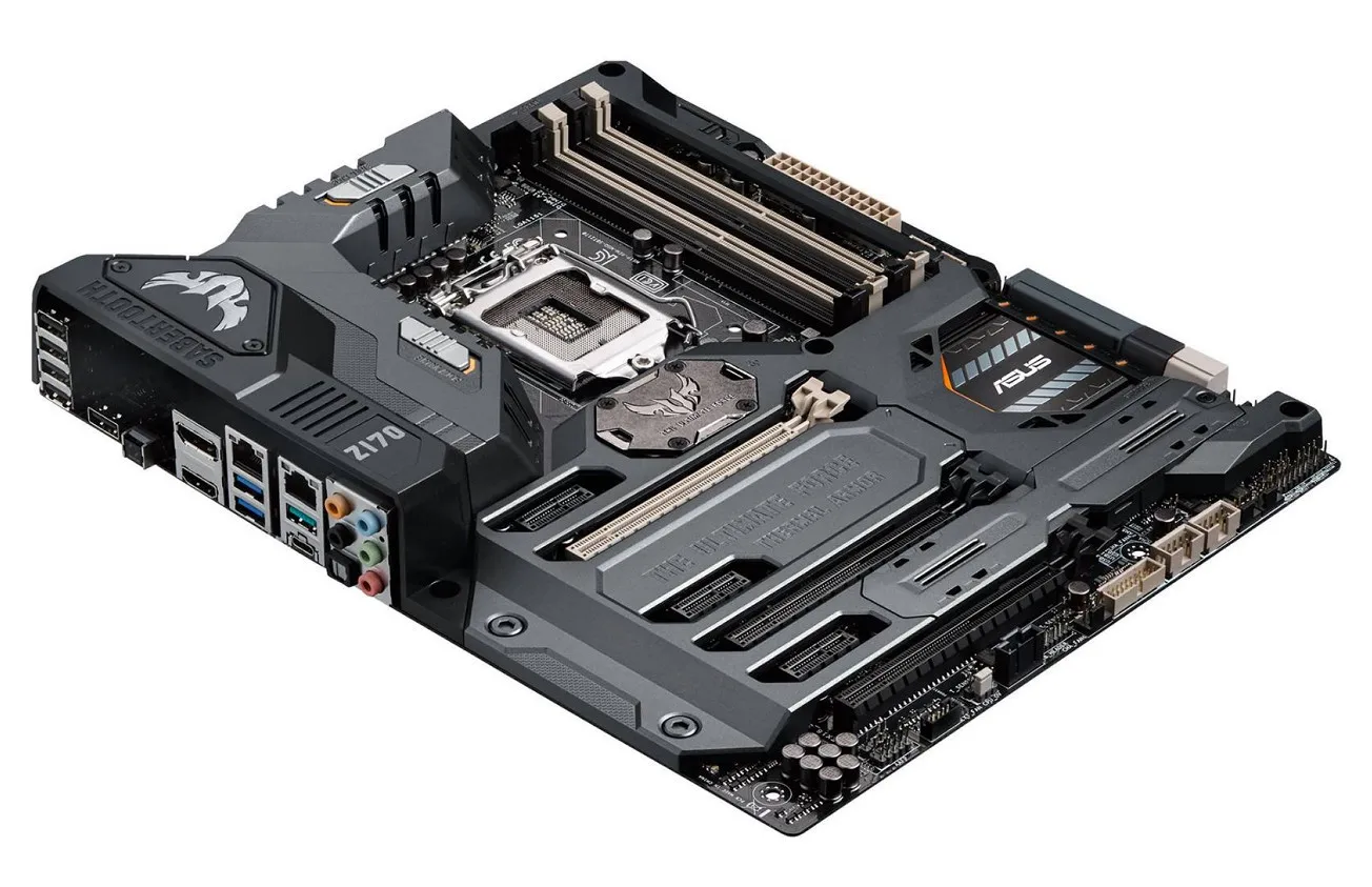 Материнская плата LGA 1151 Asus SABERTOOTH Z170 MARK 1 материнская DDR4 64 Гб Intel PCI-E 3 0 USB3.1 ATX для Core