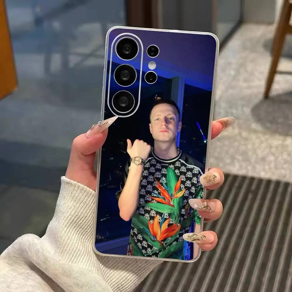 Фото Чехол для телефона T-Trash Streamer M-Mellstroy из прозрачного мягкого силикона для Samsung S25 S24 S23 S22 S21 S20 Ultra Plus №5
