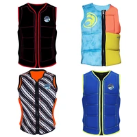 2022 new neoprene adult life jacket portable foldable buoyancy life vest water sports surf kayak fishing swimming life jacket