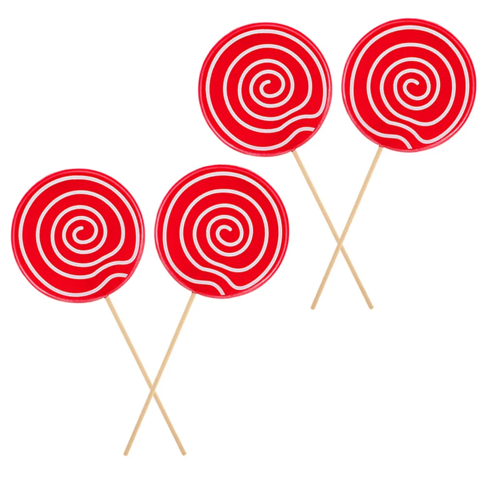 4 шт. имитация леденца поддельное украшение для еды конфетное рождественские