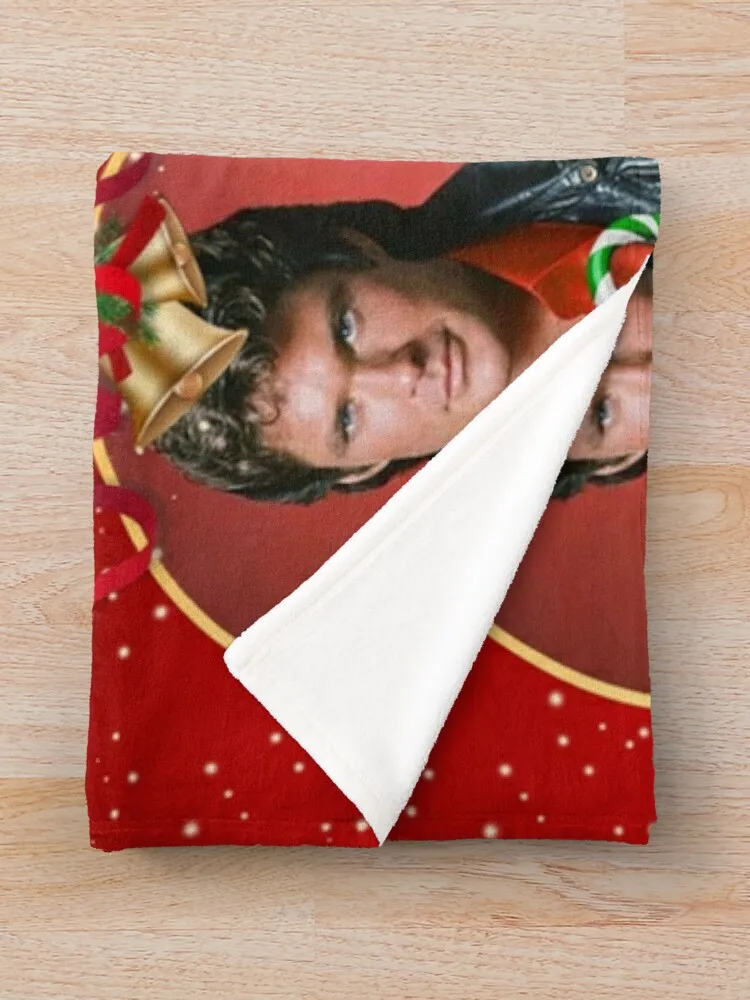 Рождественское одеяло David Hasselhoff милое клетчатое в клетку на диване спальный