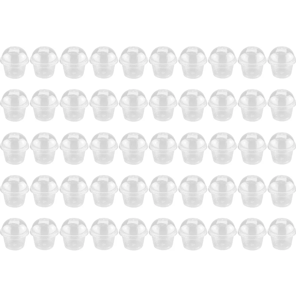 Пластиковые чашки для десертов пищевые контейнеры с крышками одноразовые чаши