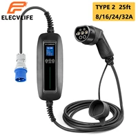 ev charger electric vehicle portable charger type 2 cable switchable 8162432a electric car timed charging box iec 62196 evse