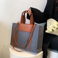 casual large capacity tote bag designer canvas women handbags luxury patchwork shoulder crossbody bags hobos big shopper purses