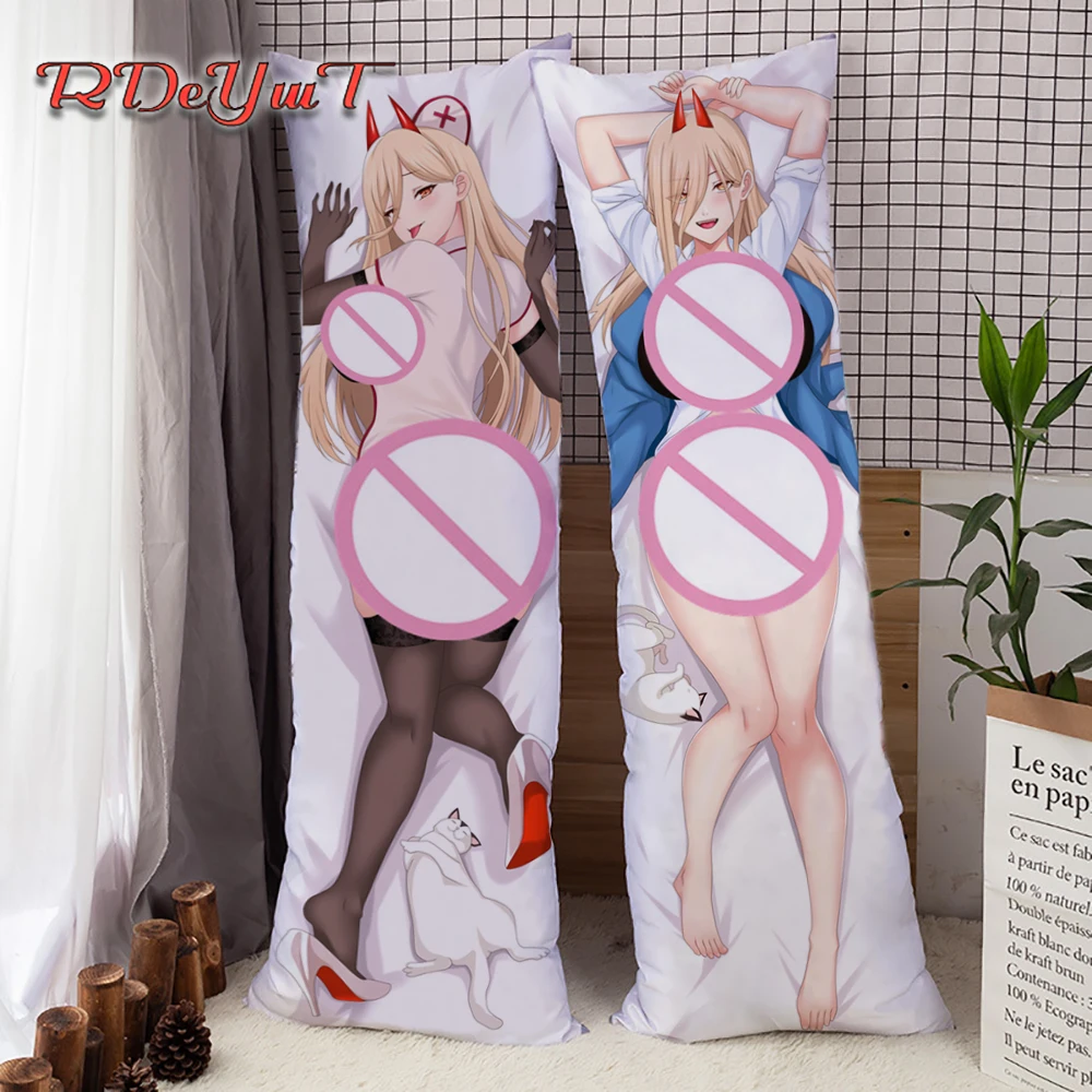 

Anime Chainsaw Man Power Dakimakura Hugging Body Pillowcases 2-Side Printed Pillow Cover 100/120/150/160/170/180CM Home Bedding