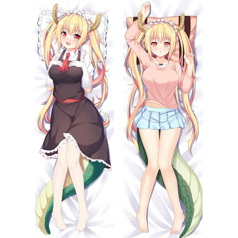 

Anime Miss Kobayashi's Dragon Maid Bed Dakimakura Tohru Hugging Body Pillow Cover Otaku Cosplay DIY Custom Cushion Pillowcase