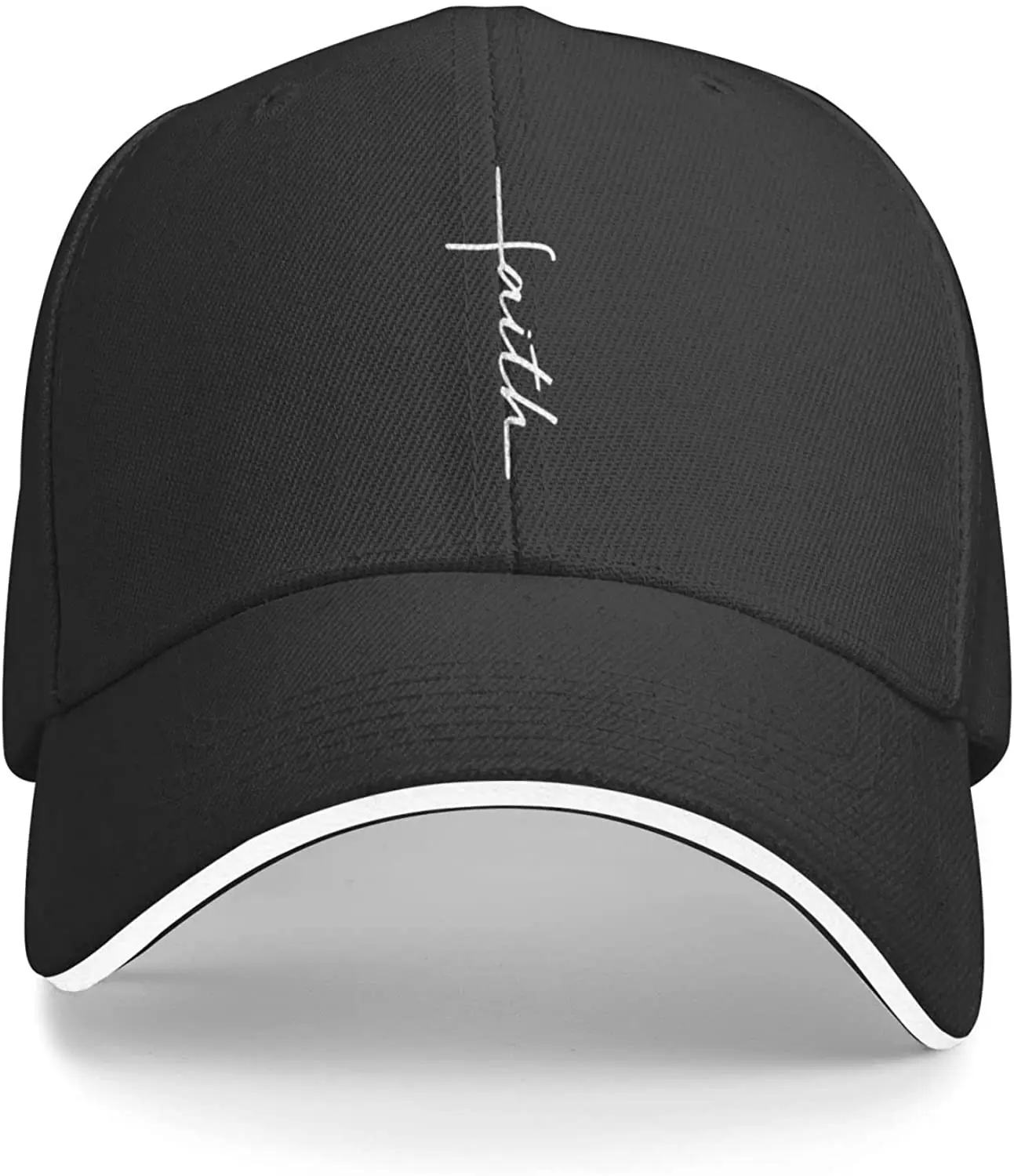 

Faith Cross Script Christian Jesus Men Baseball Cap Women Adjustable Snapback Dad Hat Trucker Hats