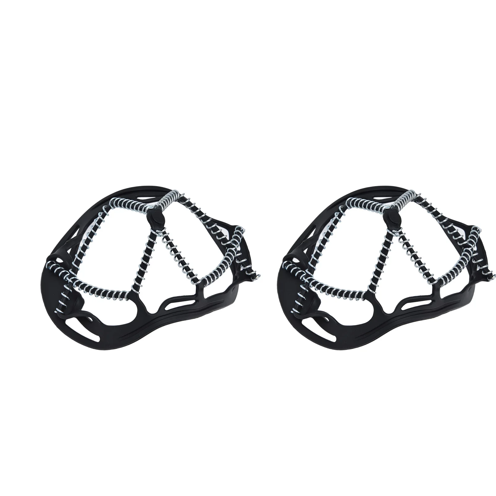 

2Pcs Walk Traction Cleats Prevent Slipping High Tension Spring Crampons for Hiking Jogging Hunting