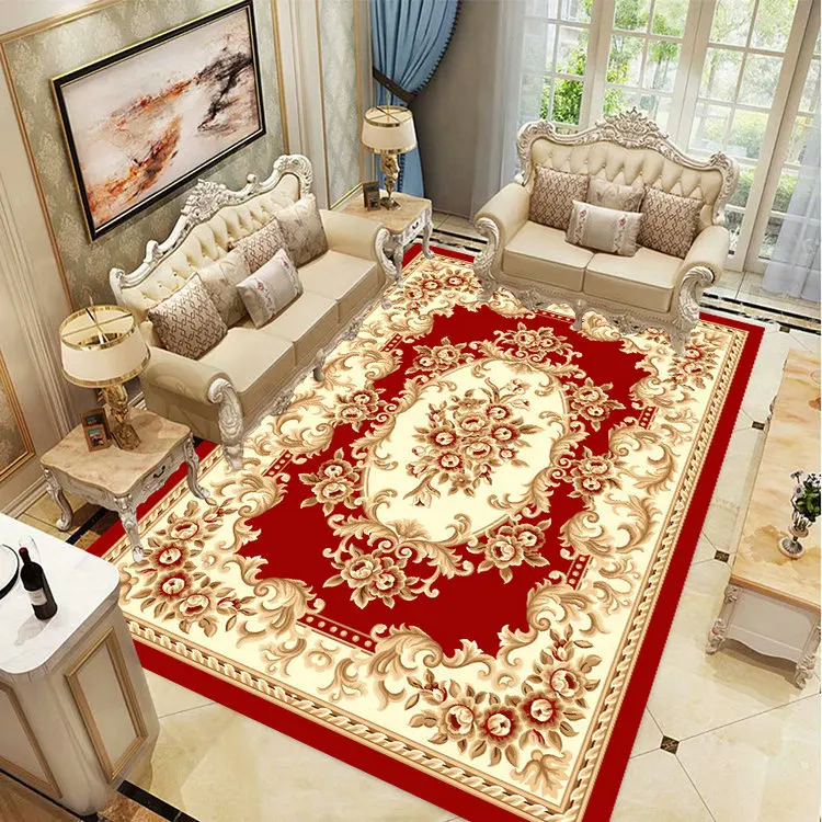 

European printing non slip carpet is suitable for living room, bedroom, tea table, office and home decoration