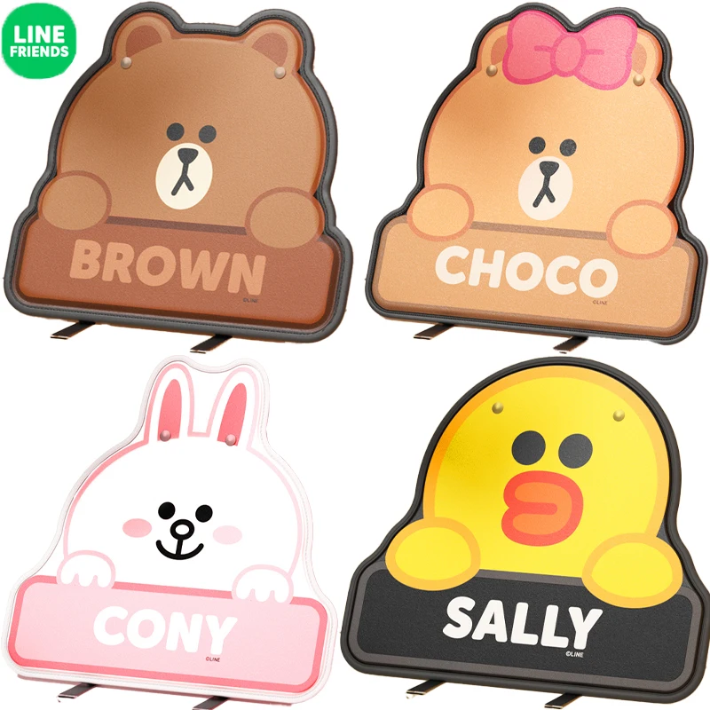 

Kawaii Line Friends Brown Sally Cony Choco Anime Car Kick Pad Cartoon Cute Rear Seat Protection Anti-Wear Kick Pad Girls Gift