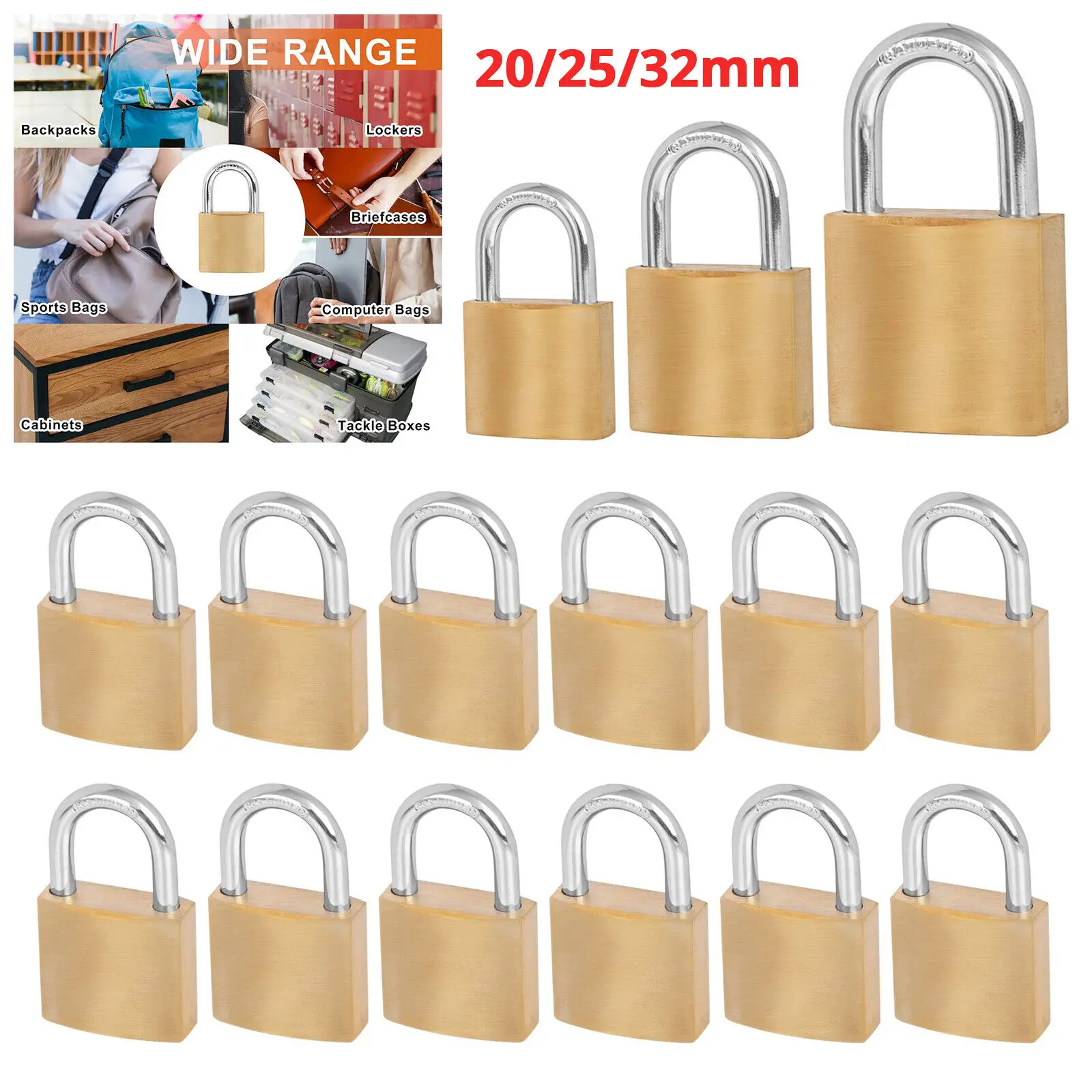 

Copper Padlock Wolf Head Brass Lock Small Locks Door Locks 20mm 25mm 32mm 40mm Not Rust Lock Core Include Keys Security Lock AUS