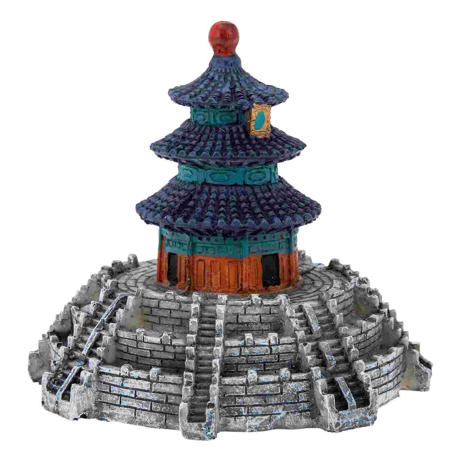 

Asian Garden Pagoda Decor Statue Zen Miniature Templeaquarium Home Landscape Micro Bonsai Thefigurines Pavilion Japanese Mini