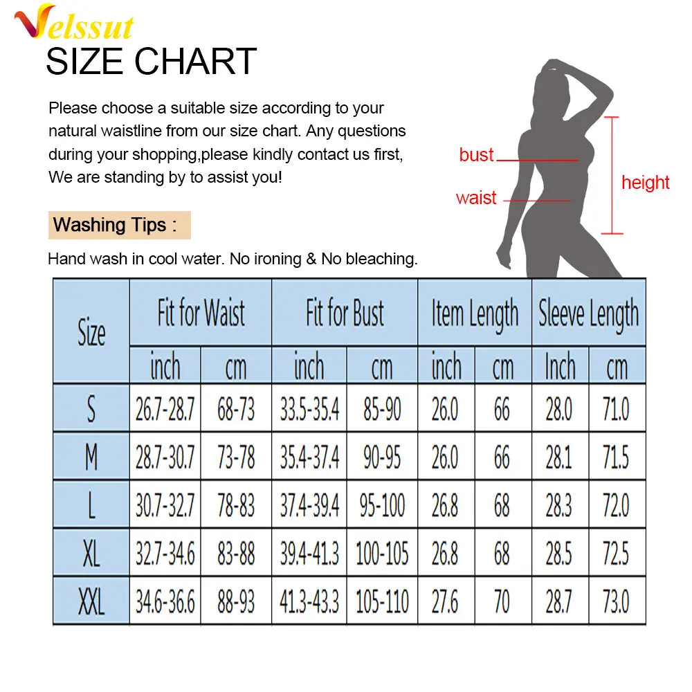 Velssut Sauna Top Women Fitness Sportwear Weight Loss Clothing Slimming Long Sleeve Hot Sweat Bodybuilding Training and Exercise