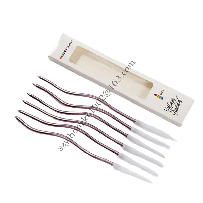 

Набор изогнутых свечей для торта 6 шт.