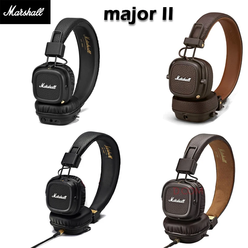 

Original Marshall MAJOR II 2 Wireless/Wired Headphones Deep Bass/40mm Dynamic Drivers Portable Foldable Sports Bluetooth Headset