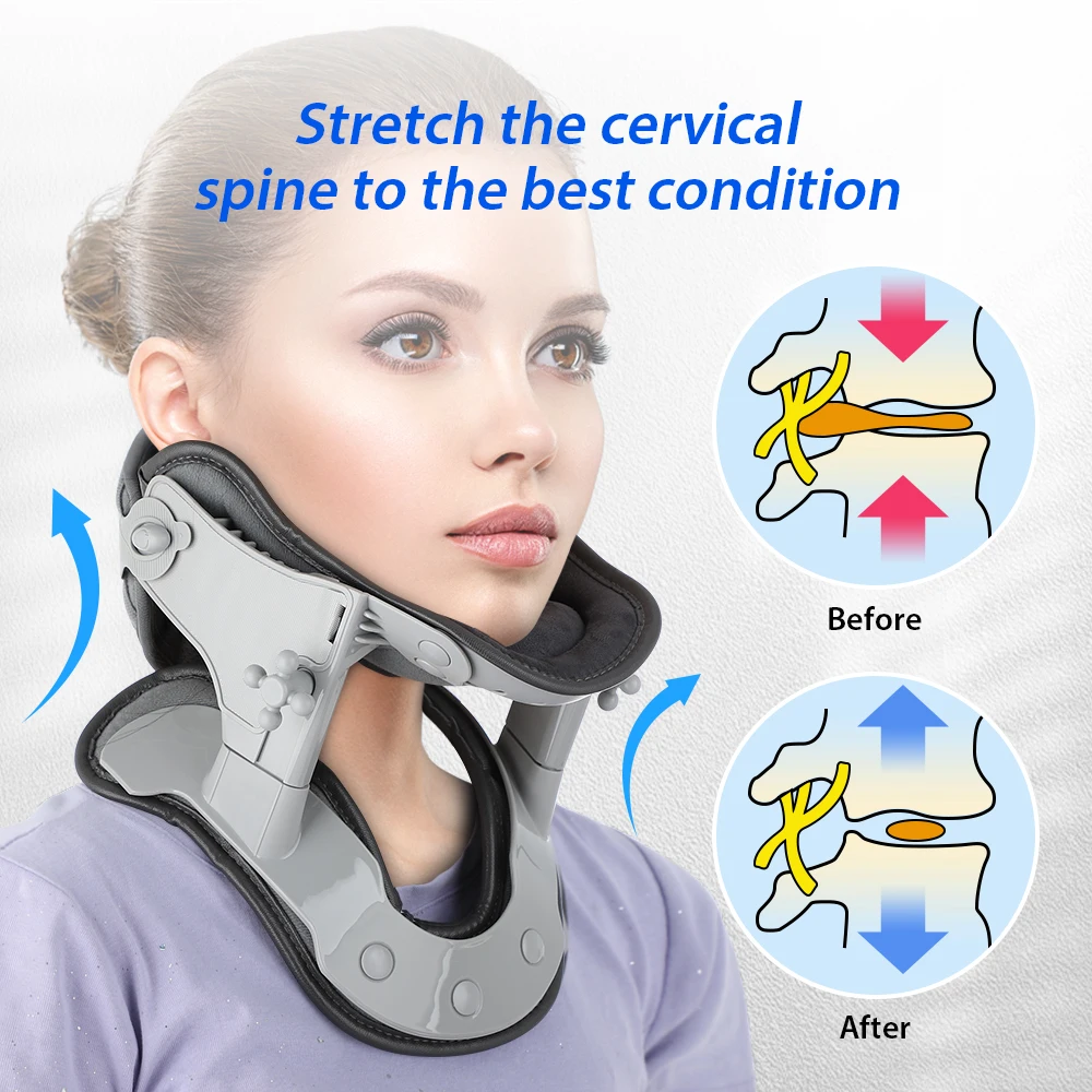 

Electric Heating Neck Stretcher Medical Neck Support Traction Device Collar Heat Treatment Neck Massager Neck Correction Repair
