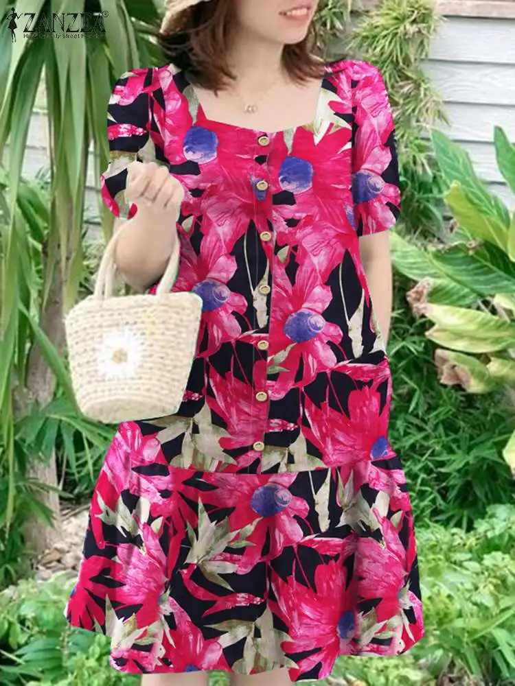 Женский праздничный сарафан ZANZEA Модное Элегантное летнее короткое платье с