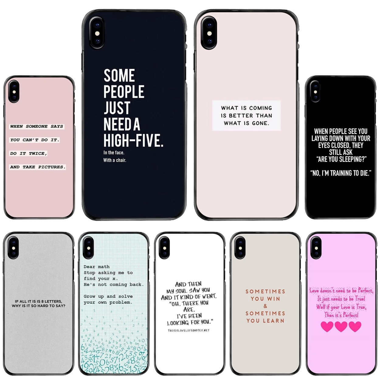 

Hard Phone Cover Case For Apple iPhone 11 12 13 14 Pro MAX Mini 5 5S SE 6 6S 7 8 Plus 10 X XR XS funny letter quotes wallpaper