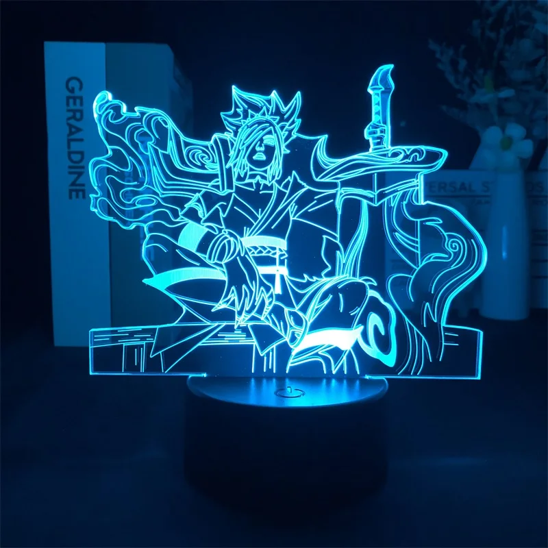

Night Lamp Alarm Clock Base Light League of Legends Master Yi The Wuju Bladesman Game Color Changing Living Room Table Dropship