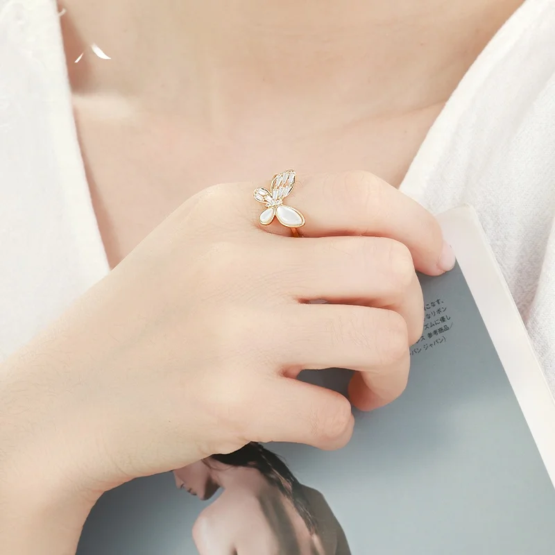 Soft Open Ring Women Fashion Ins Sle Design High Sense Index Finger Sweet Temperament