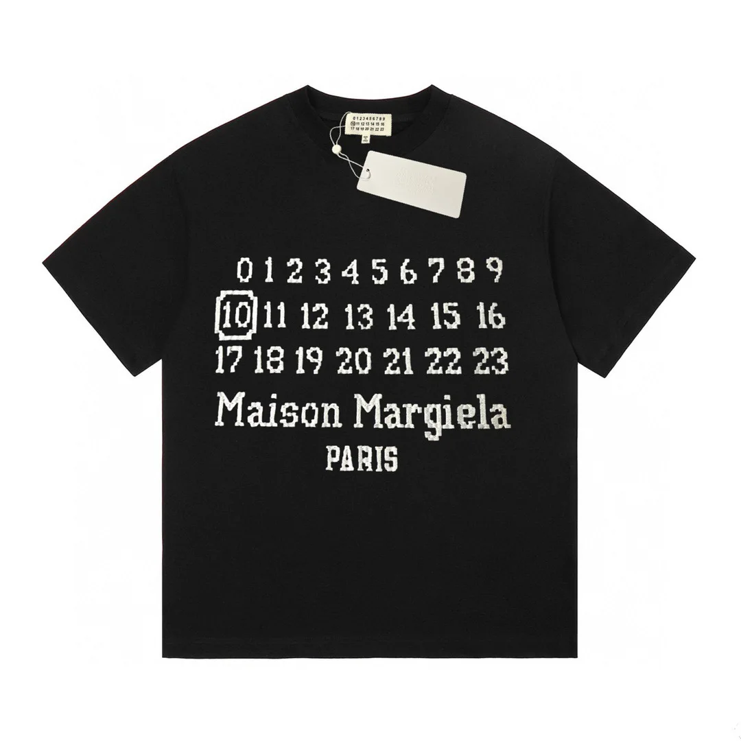 

2023 New mm6 Maison Margiela Letter High Quality Cotton Super Large Fashion Couple T-shirt