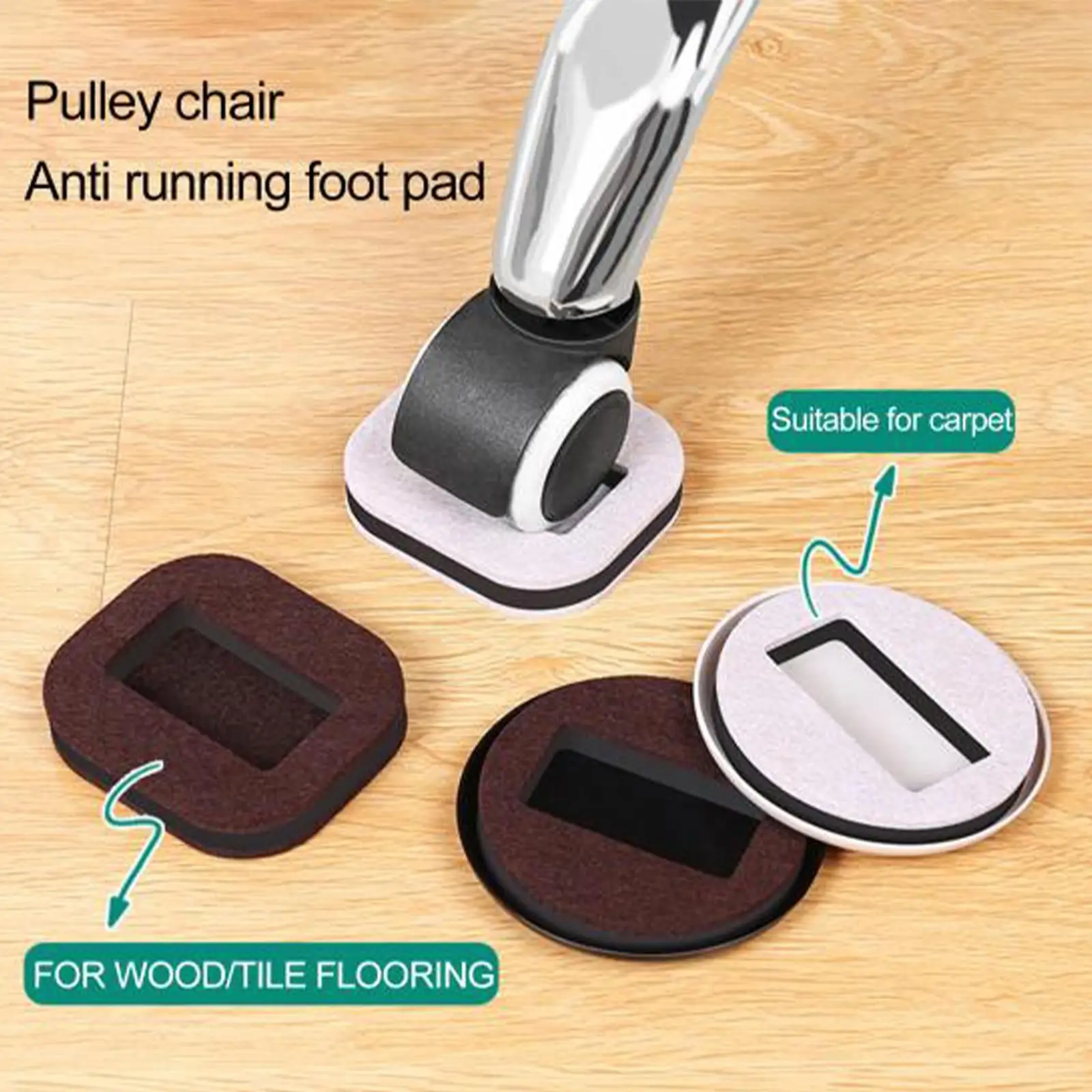 

5pc Office Chair Wheel Stopper Furniture Caster Cups Pad Mat Feet Anti Anti-slip Roller Floor Protector Hardwood Chair Vibr X8t3