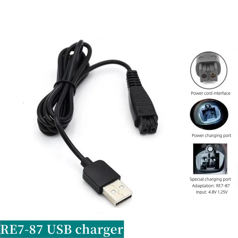 4.8V 5V 1.25A USB Charger Compatible For Panasonic RE7-87 RE7-59 ES-LF50 ES-LA10 ES-LA50 ES-LA92 acr3 acr4 acr5 series Shaver