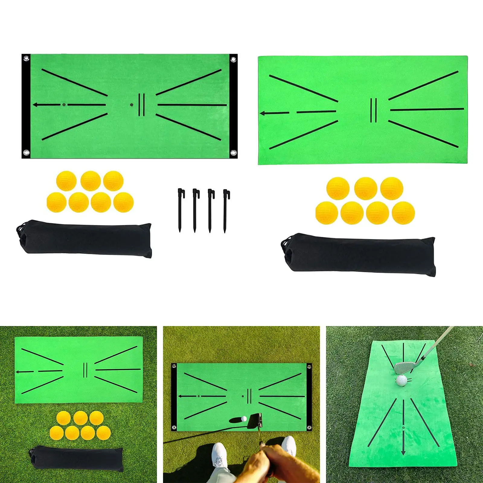 

Golf Training Mat Golf Hitting Mat Golf Pad Training Aid Rug Strike Mat Equipment Golf Training Kit for Swing Detection